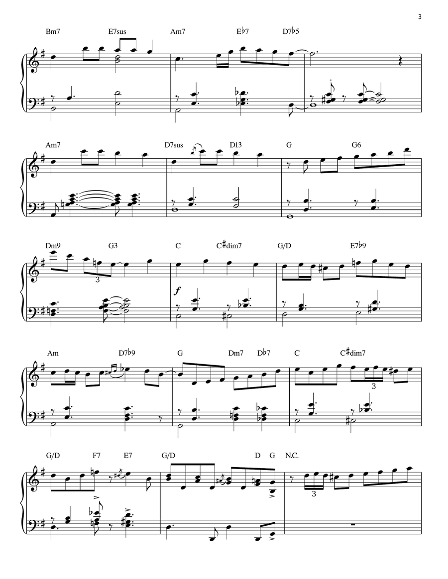 Here Comes Santa Claus (Right Down Santa Claus Lane) [Jazz version] (arr. Brent Edstrom) Piano Solo scores gallery preview page 3