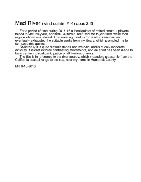 Mad River (WQ#14) opus 243 image number null