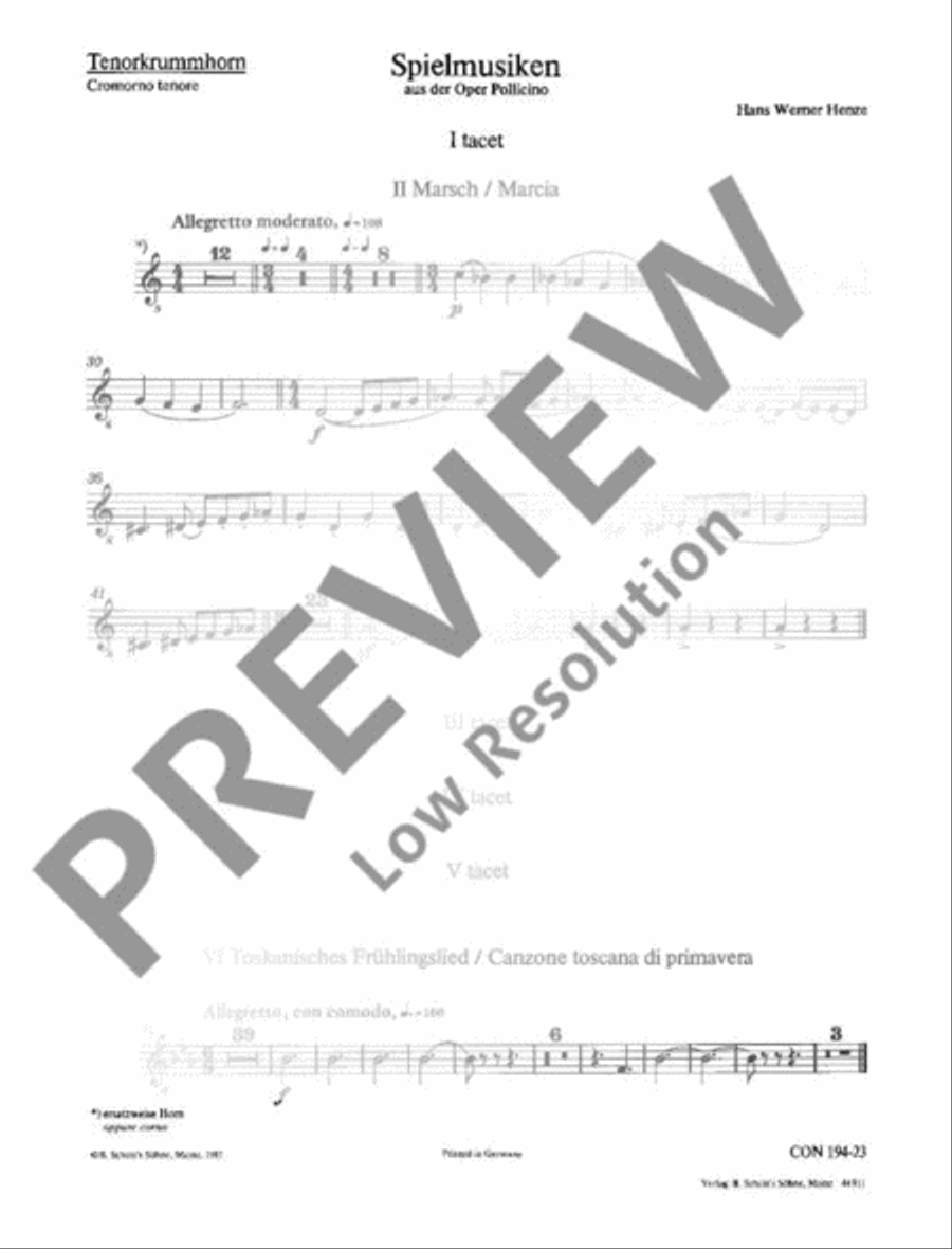 Pollicino Spielmusiken Part scores gallery preview page 2