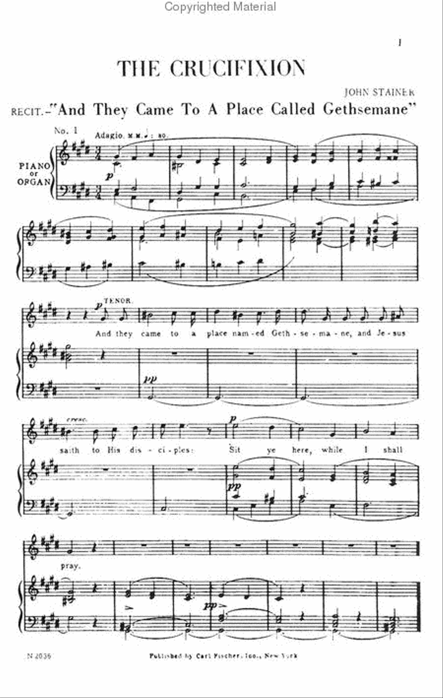 The Crucifixion 4-Part scores gallery preview page 2