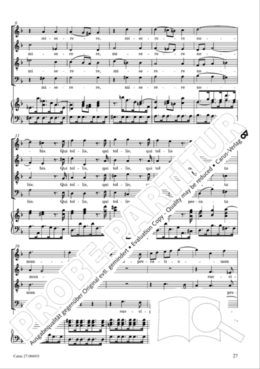 Mass in D minor (Missa in d) 4-Part scores gallery preview page 28