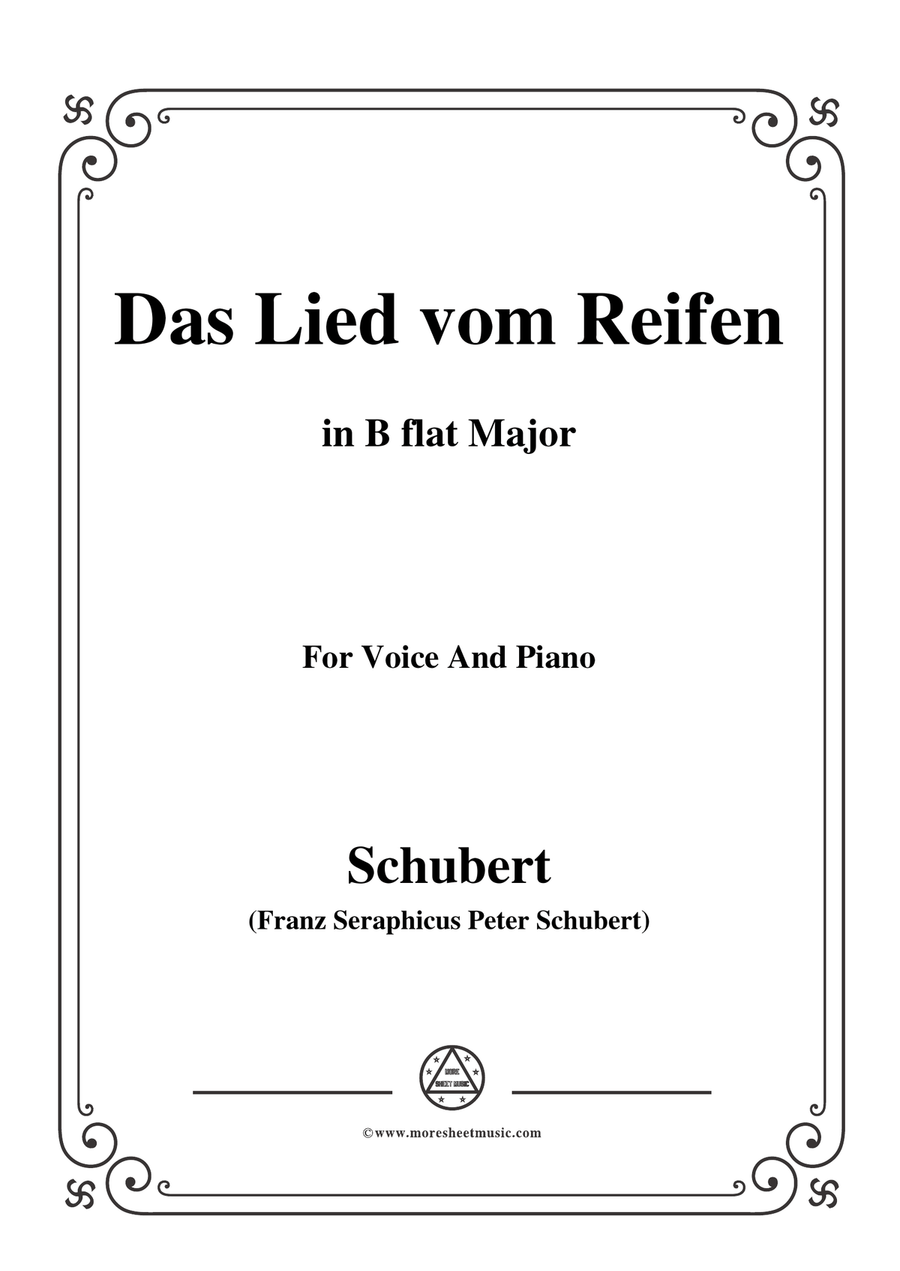 Schubert-Das Lied vom Reifen(Song of the Frost),D.532,in B flat Major,for Voice&Piano