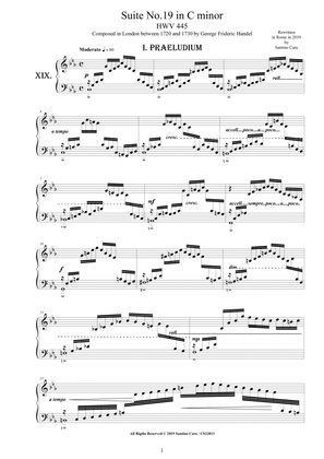 Book cover for Handel - Piano Suite No.19 in C minor HWV 445