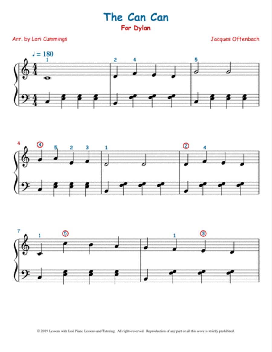 The Can Can Piano Method scores gallery preview page 1