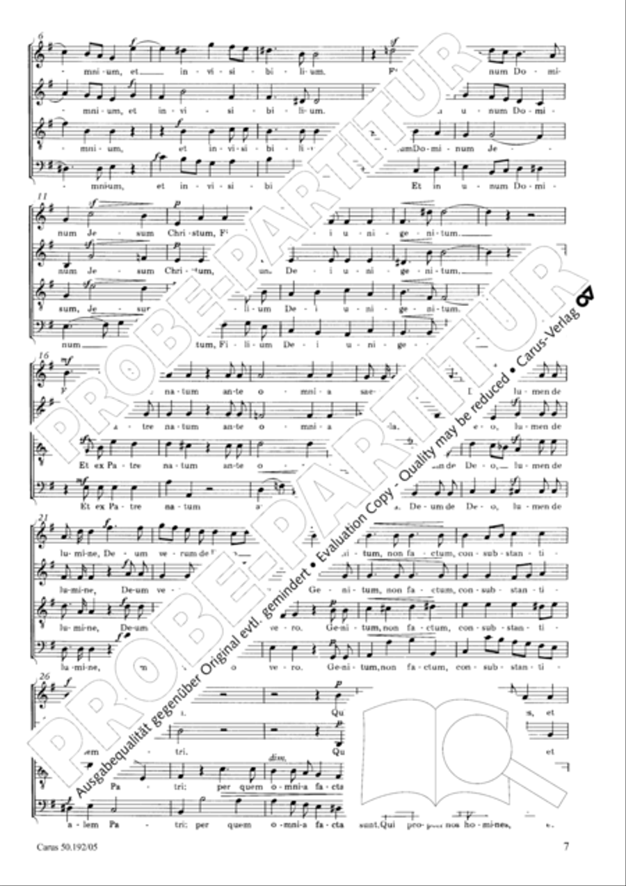 Mass in E major (Missa in E) 4-Part scores gallery preview page 8