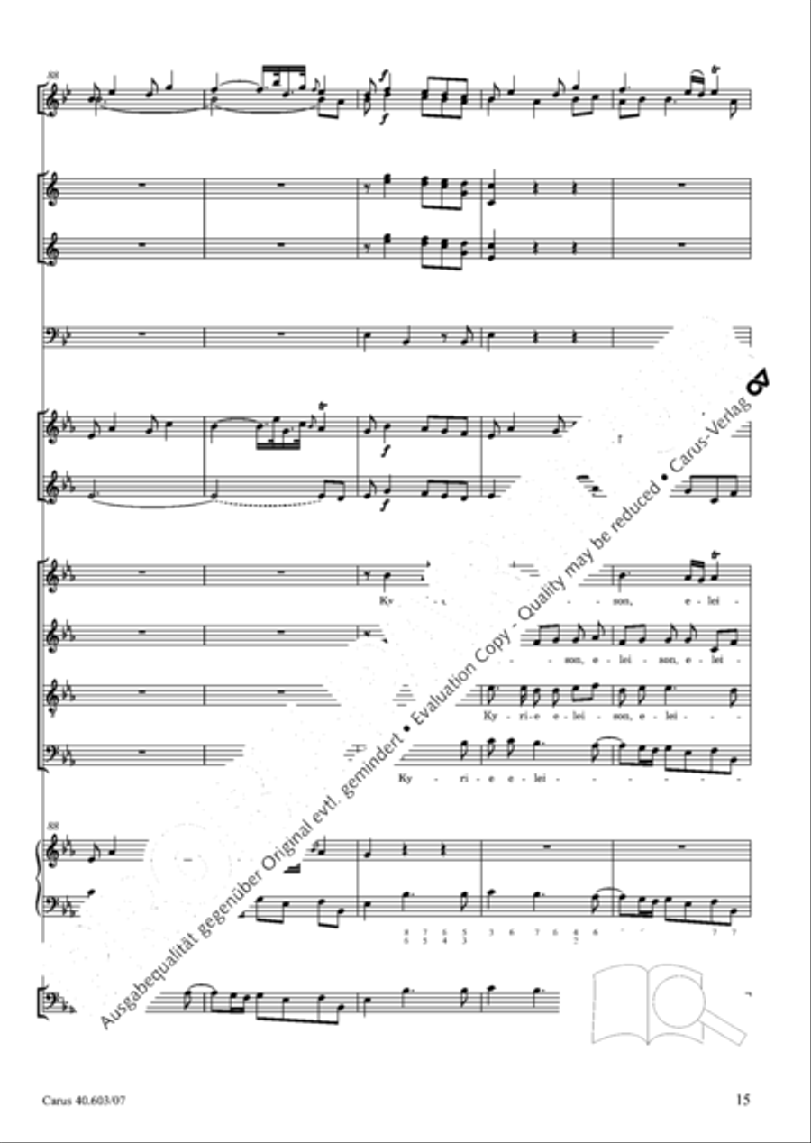 Grosse Orgelsolomesse in Es 4-Part scores gallery preview page 28