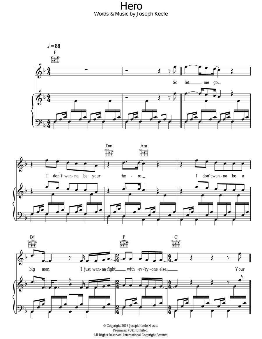 Hero Acoustic Guitar scores gallery preview page 1