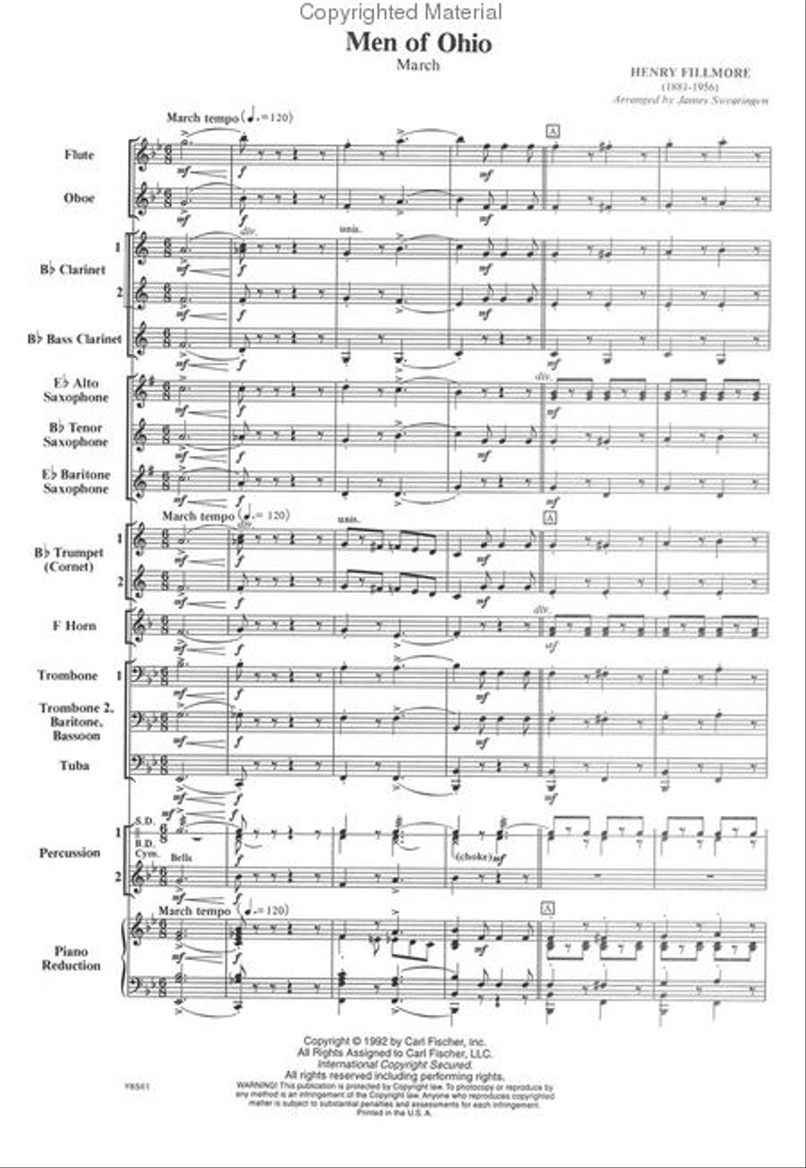 Men of Ohio (March) Concert Band scores gallery preview page 2