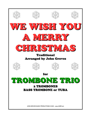Book cover for We Wish You A Merry Christmas - Trombone Trio