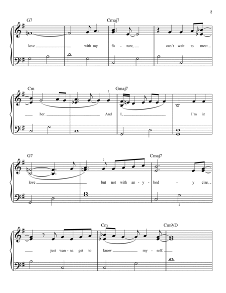 my future my future Easy Piano scores gallery preview page 3