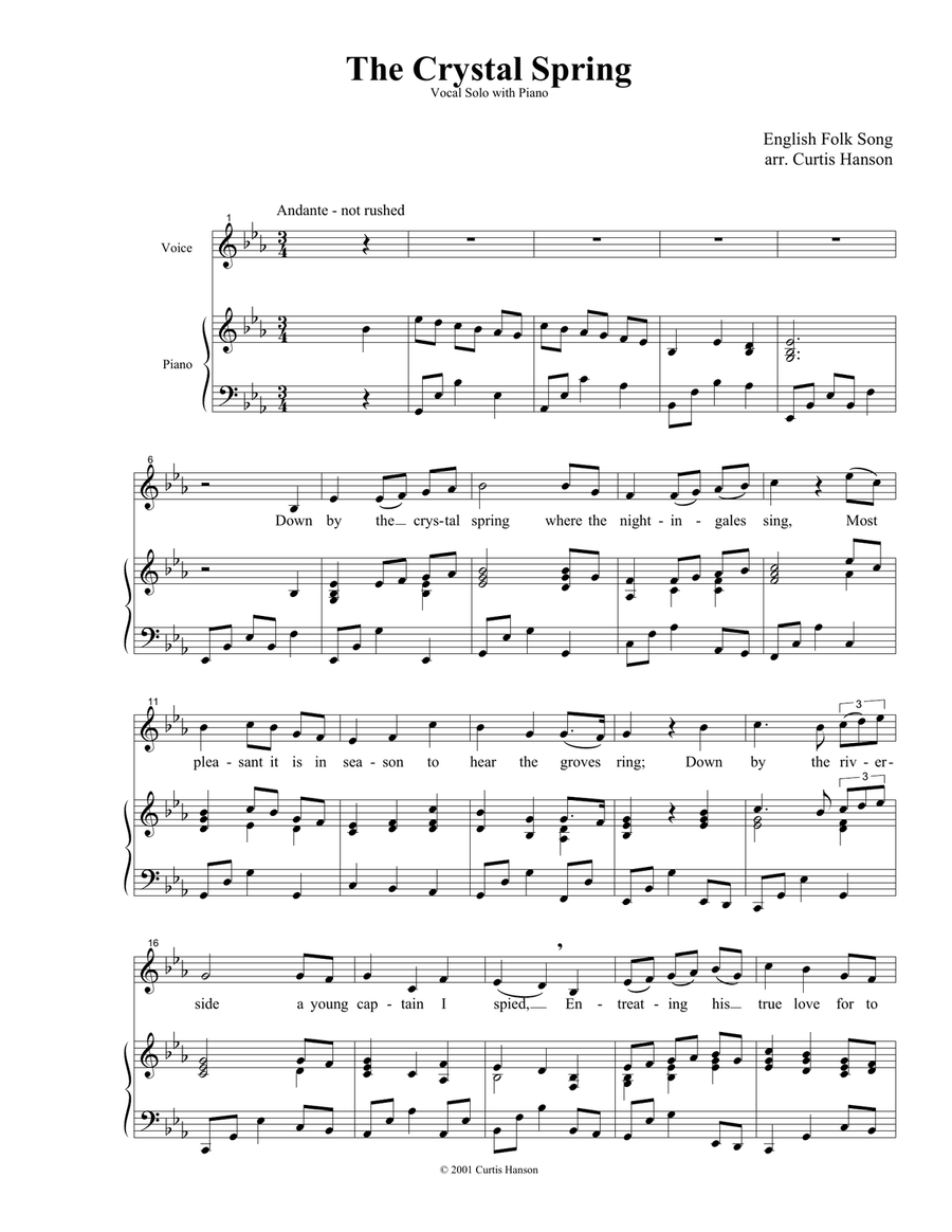 The Crystal Spring Voice Solo scores gallery preview page 1