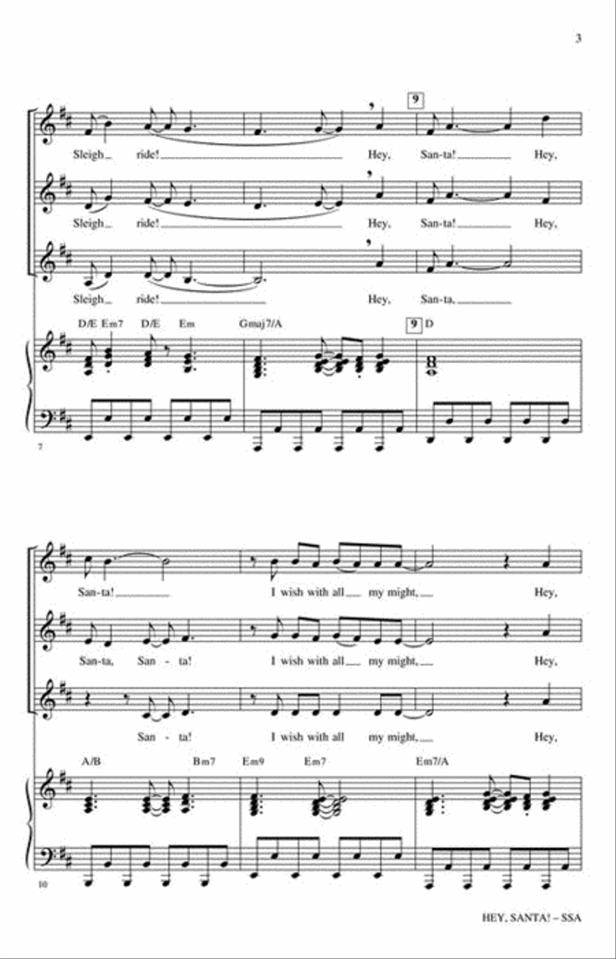 Hey Santa Choir scores gallery preview page 3