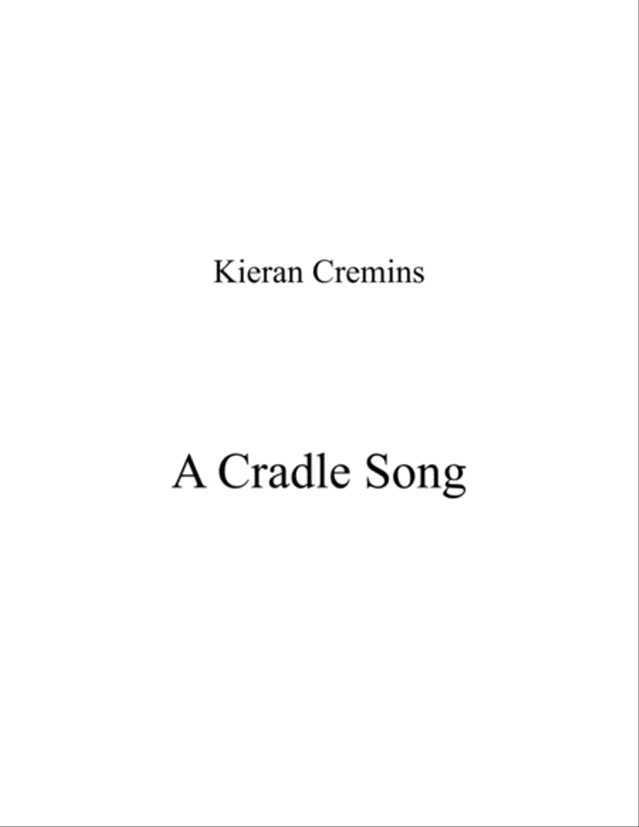 A Cradle Song A Cradle Song Soprano Voice scores gallery preview page 1