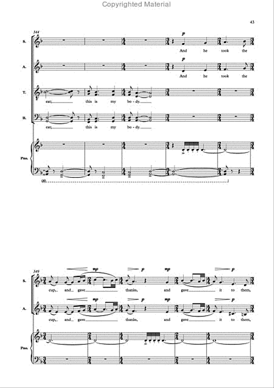 The Passion of our Lord Jesus Christ 4-Part scores gallery preview page 13