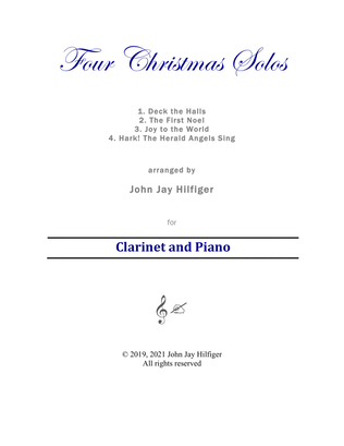 Book cover for Four Christmas Solos for Clarinet
