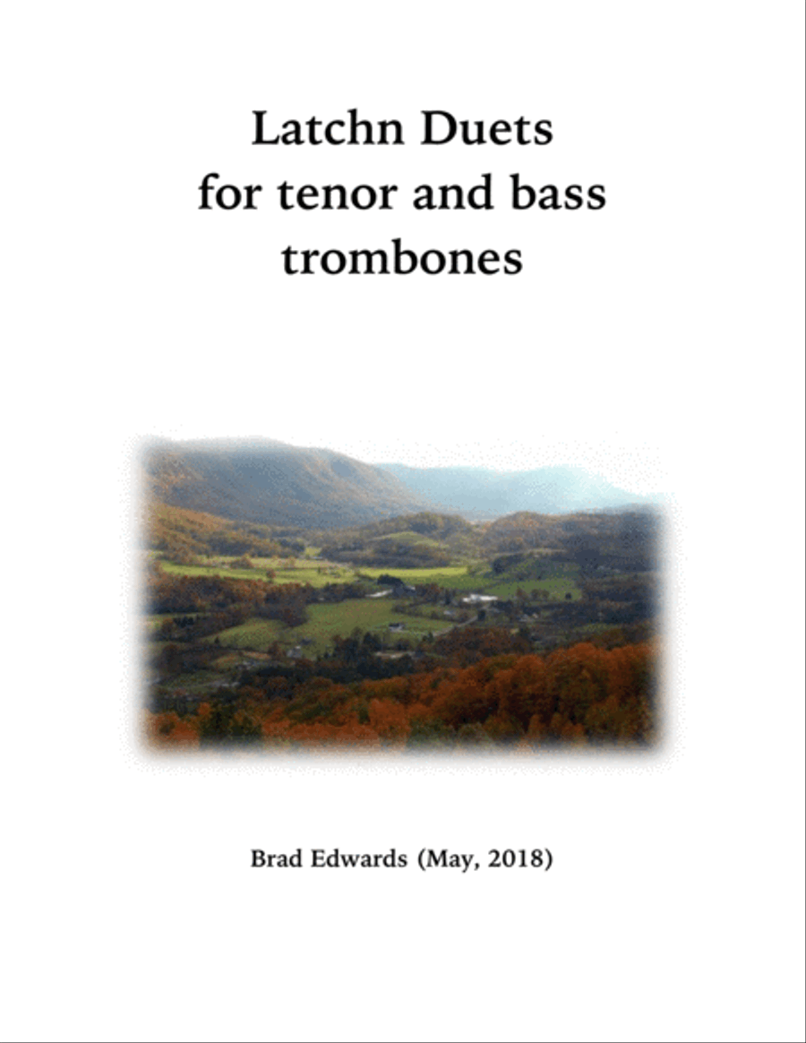 Latchn Duets for Tenor and Bass Trombone Trombone Duet scores gallery preview page 1