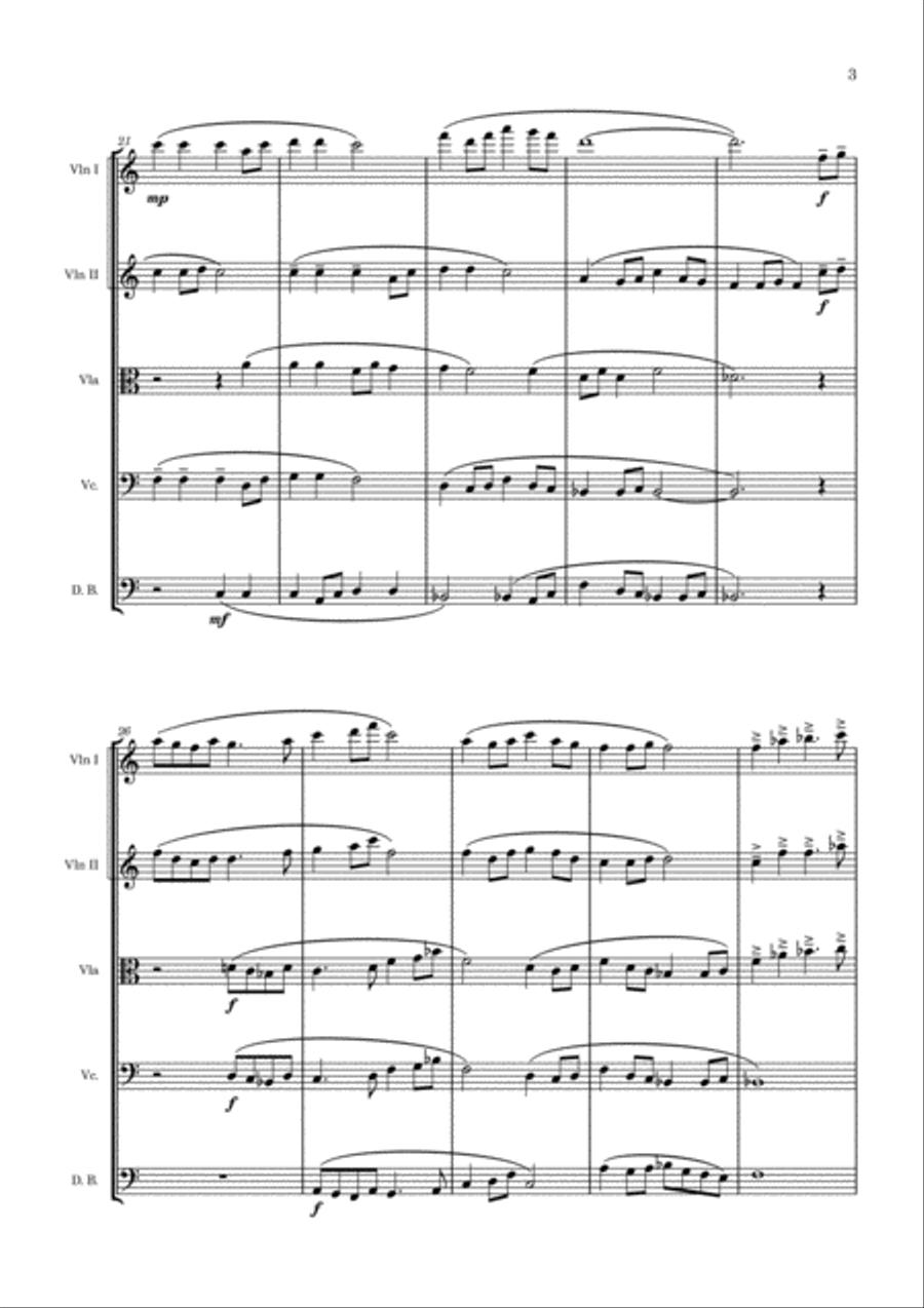 Chinese Folk Song 'Mo Li Hua' Small Ensemble scores gallery preview page 3