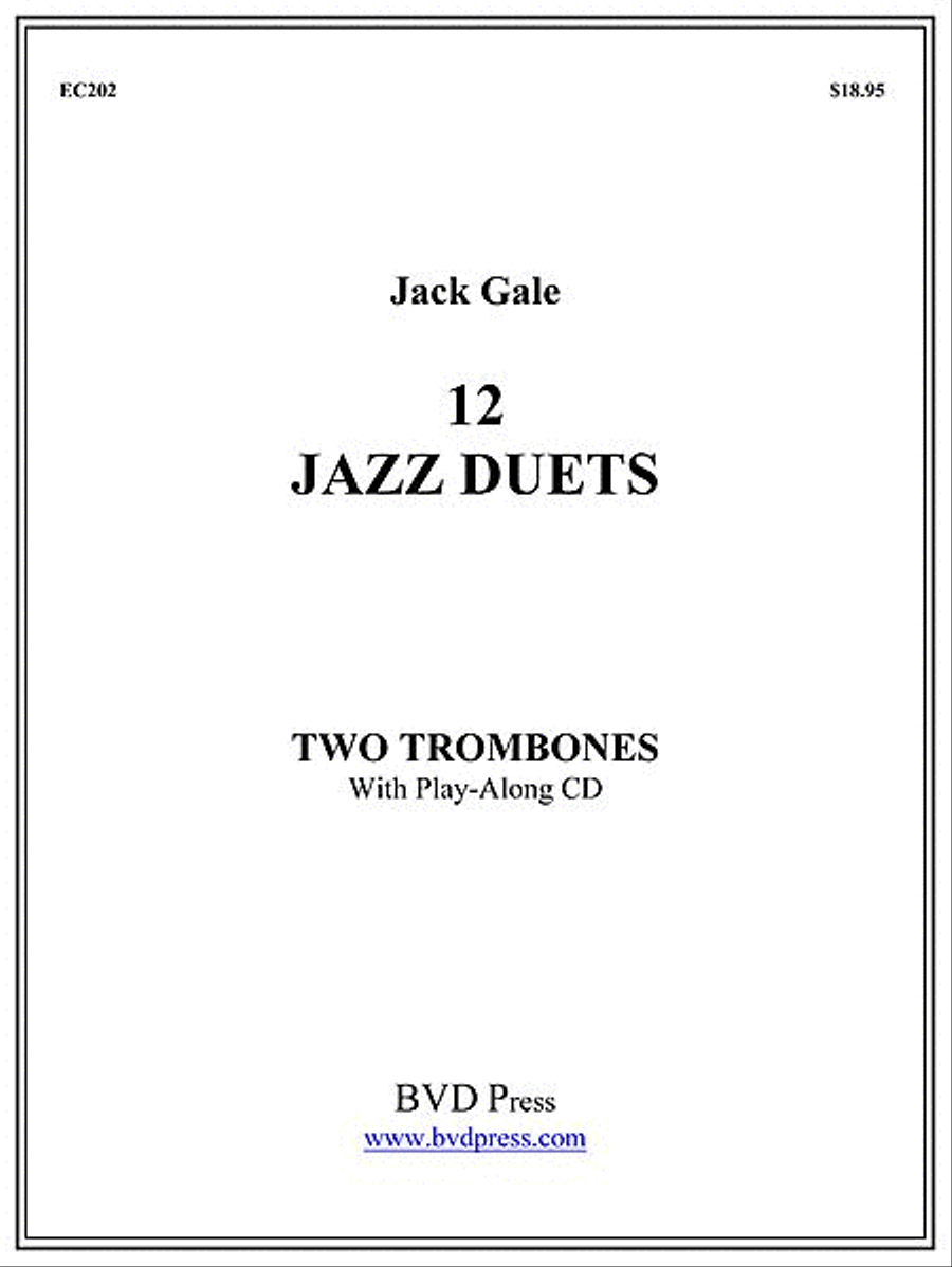 12 Jazz Duets for Two Trombones Trombone Duet scores gallery preview page 1