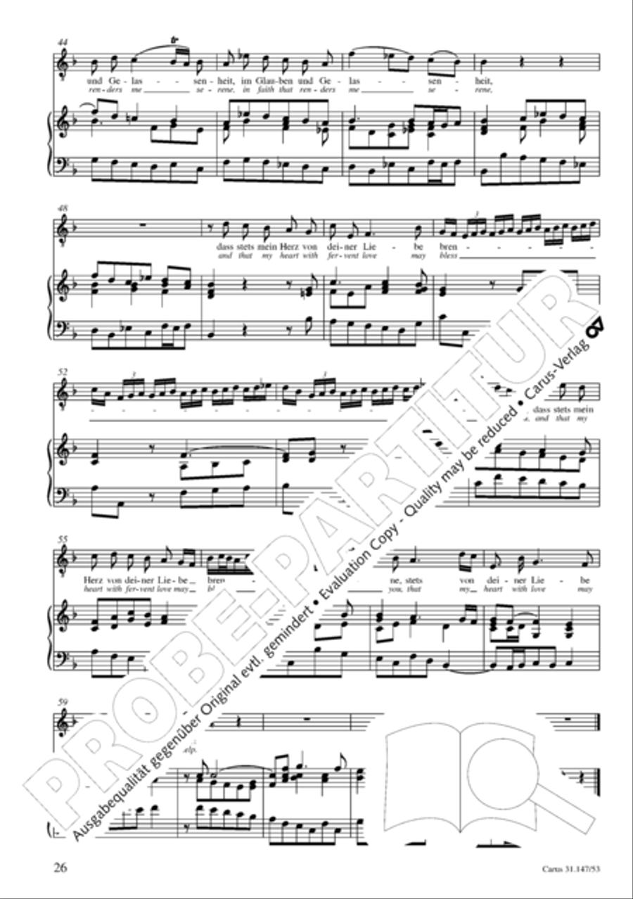 Heart and mouth and thought and action (Herz und Mund und Tat und Leben) (Herz und Mund und Tat und Leben) 4-Part scores gallery preview page 27
