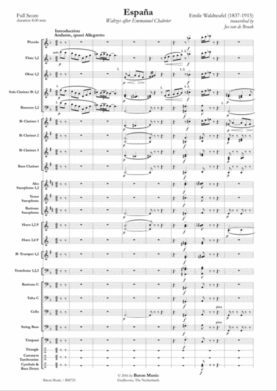 Espana Espana Concert Band scores gallery preview page 2