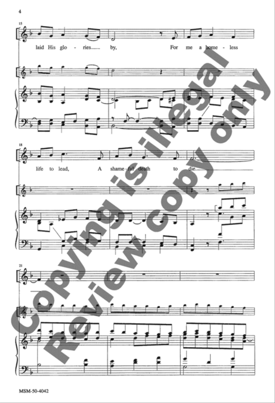 The Love of Christ, Who Died for Me (Choral Score) image number null