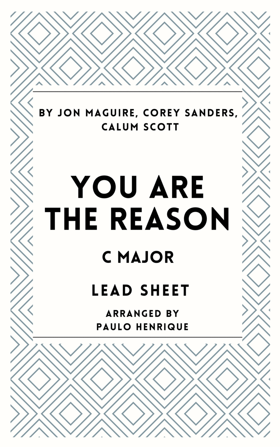 You Are The Reason Easy Piano scores gallery preview page 1