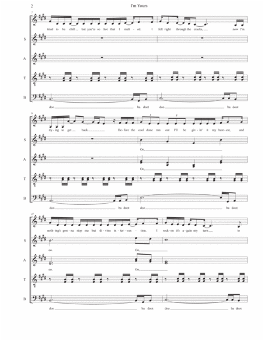 I'm Yours 4-Part scores gallery preview page 2