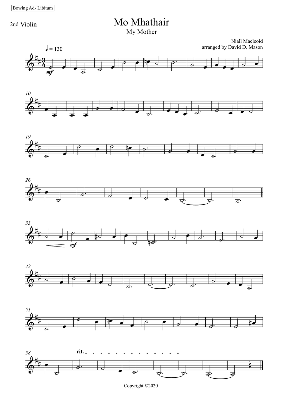 Mo Mhathair (My Mother) String Duet scores gallery preview page 2