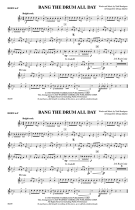 Bang the Drum All Day: 1st F Horn