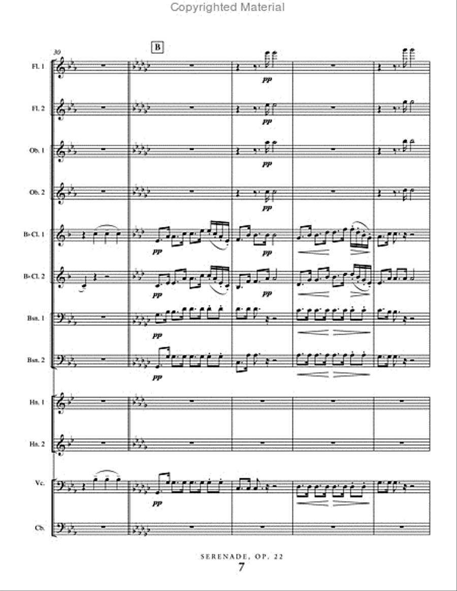 Serenade, Op. 22 Serenade, Op. 22 Concert Band scores gallery preview page 8