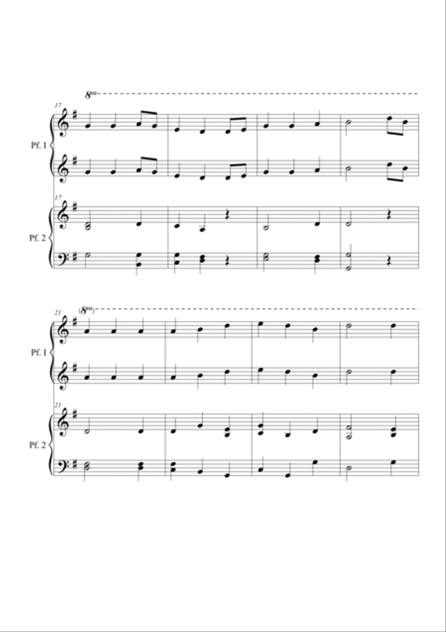 Lord of all hopefulness. Piano 4 hands Lord of all hopefulness. Piano 4 hands Piano Method scores gallery preview page 3
