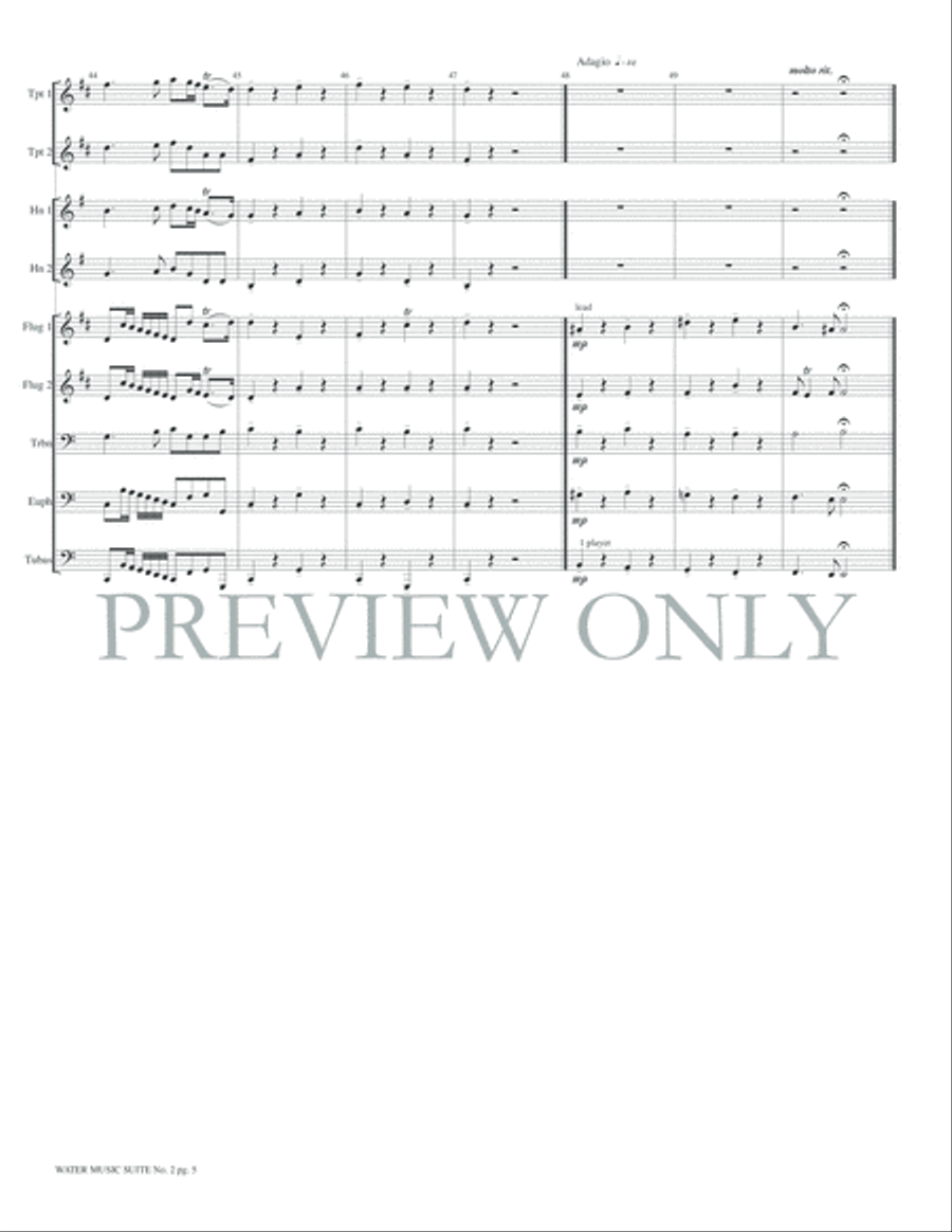 Water Music Suite No. 2 Water Music Suite No. 2 Brass Ensemble scores gallery preview page 7