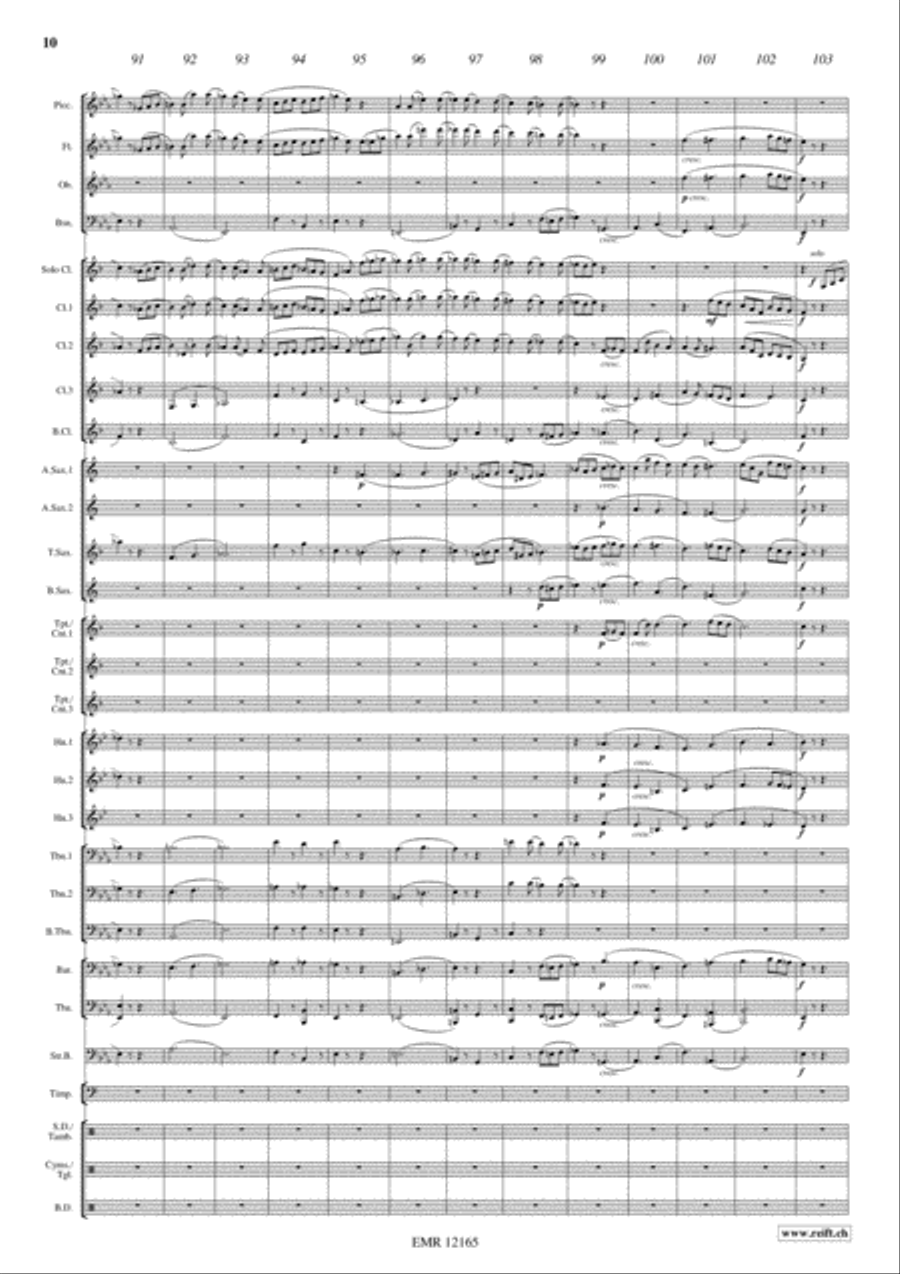 Grande Tarantella Concert Band scores gallery preview page 11