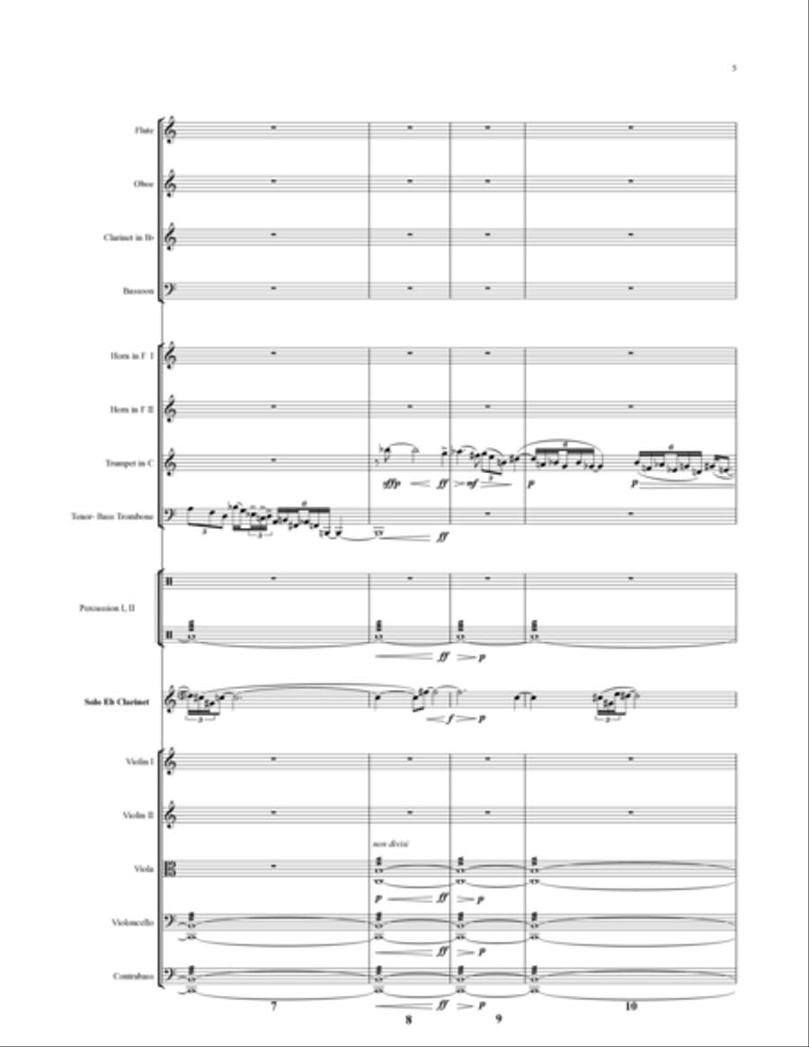 Concerto for Piccolo Clarinet and Chamber Orchestra Chamber Orchestra scores gallery preview page 6