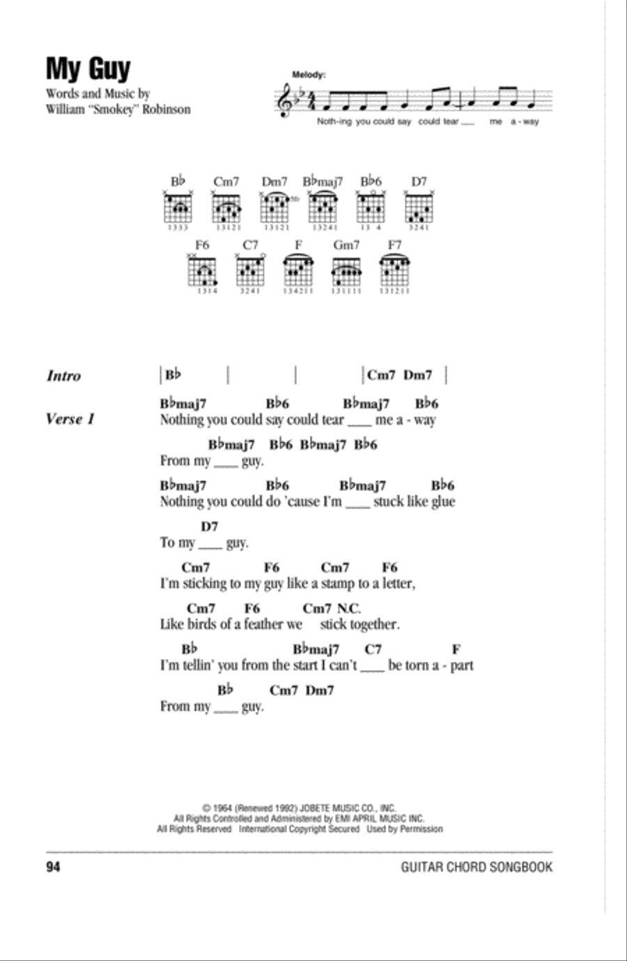 My Guy My Guy Acoustic Guitar scores gallery preview page 1