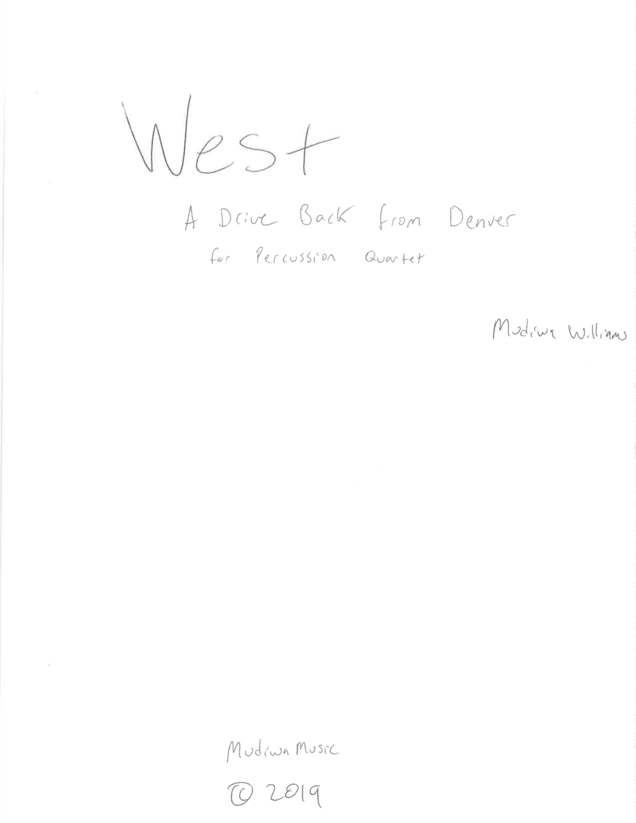 West, A Drive Back from Denver Chamber Music scores gallery preview page 1