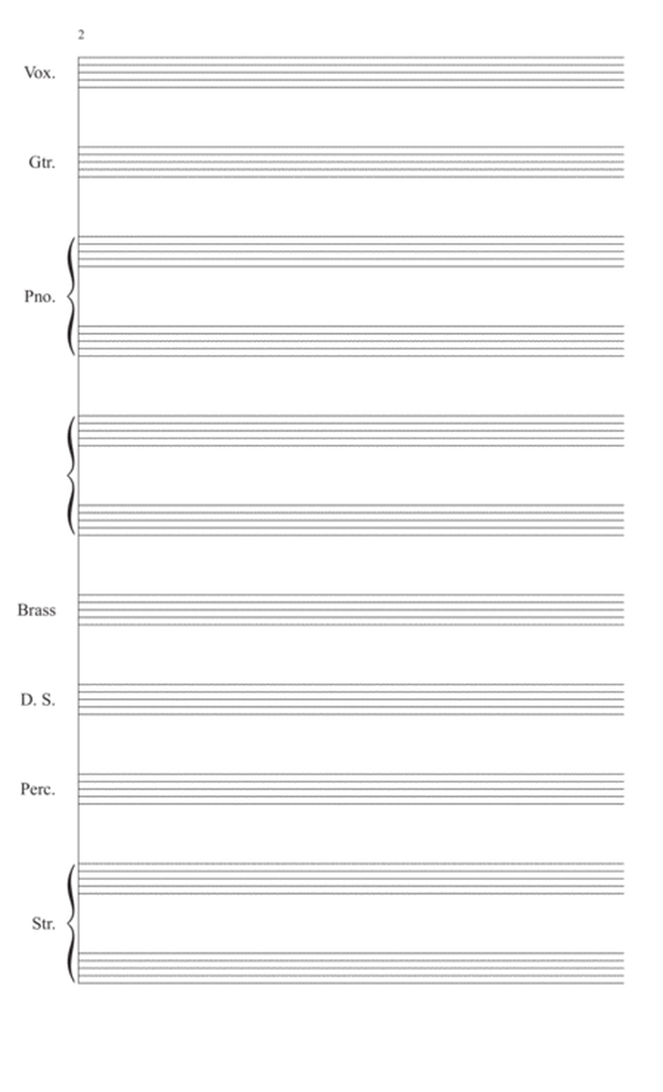 Modified Orchestral Template Manuscript Paper