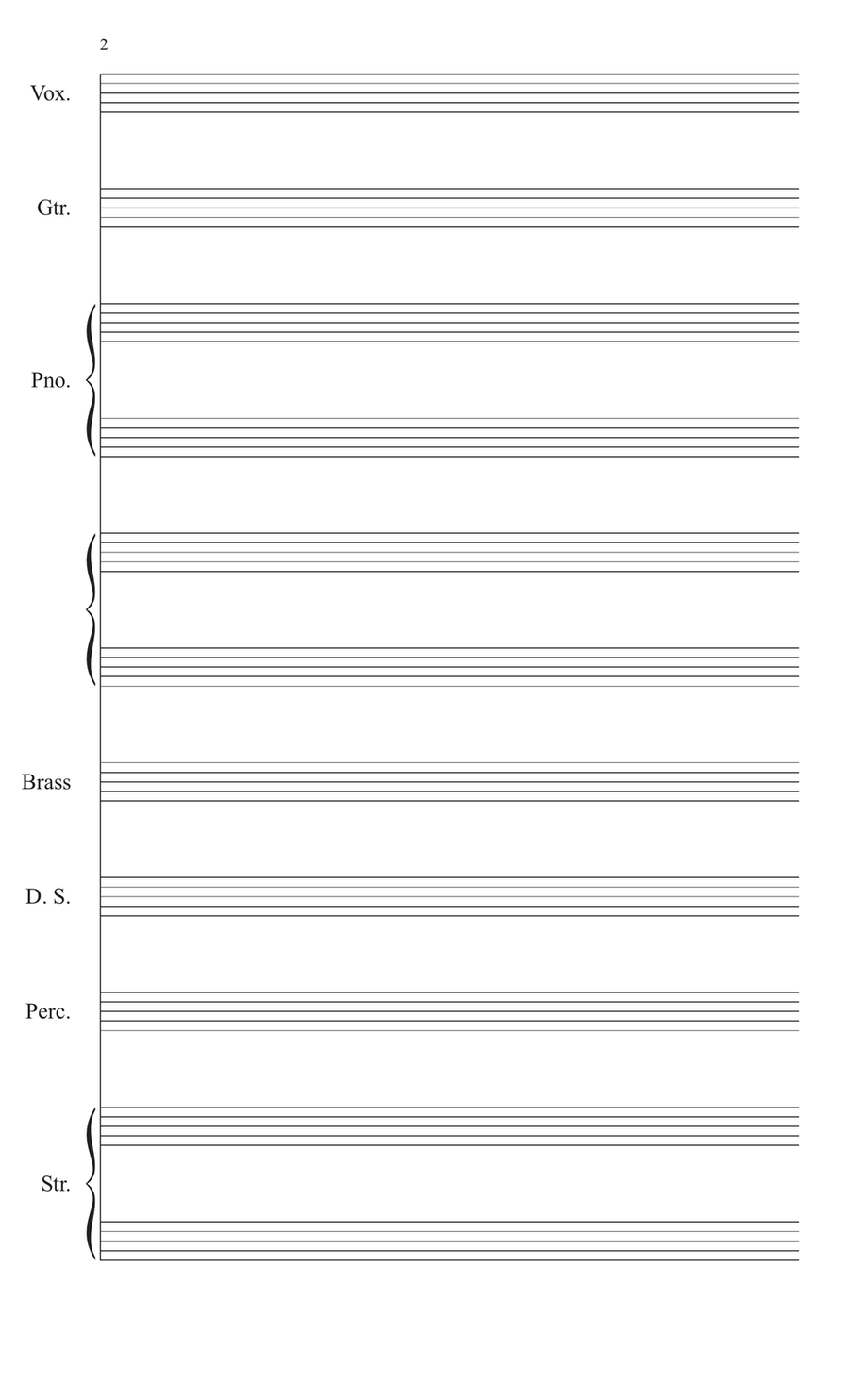 Modified Orchestral Template Manuscript Paper