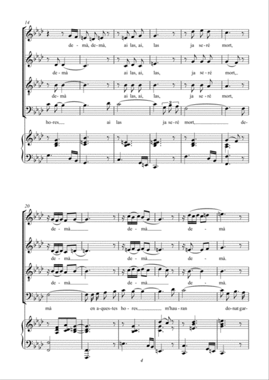 Balada d'en Jordi Roca Balada d'en Jordi Roca 4-Part scores gallery preview page 4