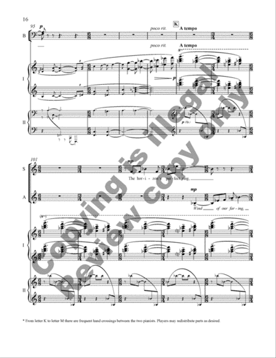 American Triptych: III. Mariner's Carol (Choral Score) 4-Part scores gallery preview page 16
