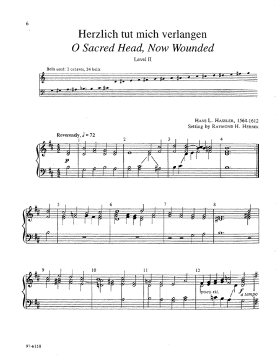 Nine Easy Hymn Arrangements for Handbells or Choir Chimes