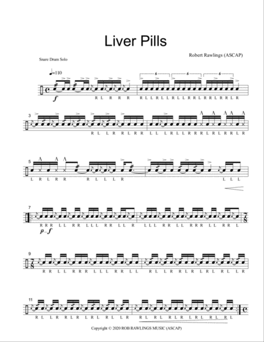 Liver Pills Drum Set scores gallery preview page 1