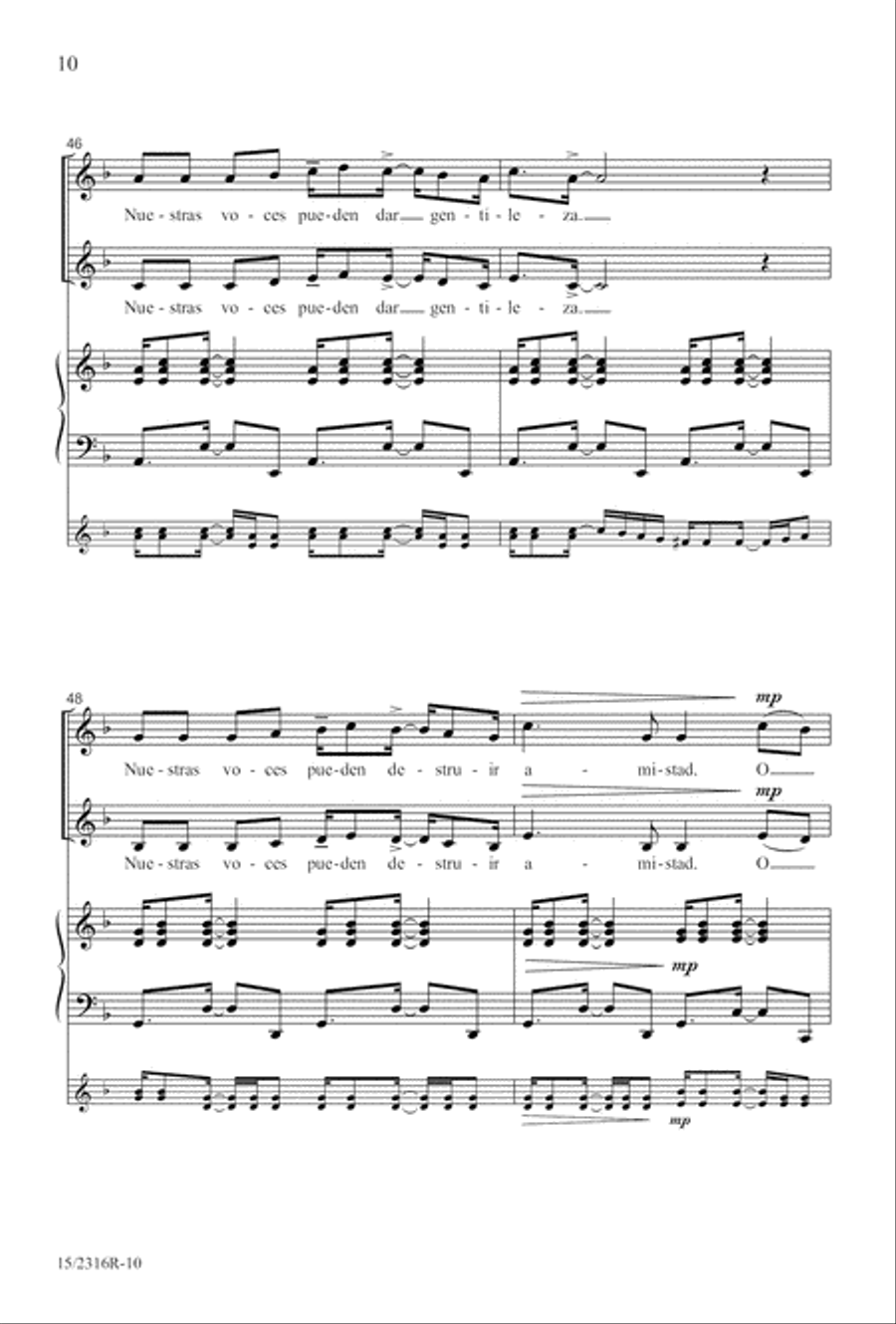 Nuestras Voces SSA scores gallery preview page 10