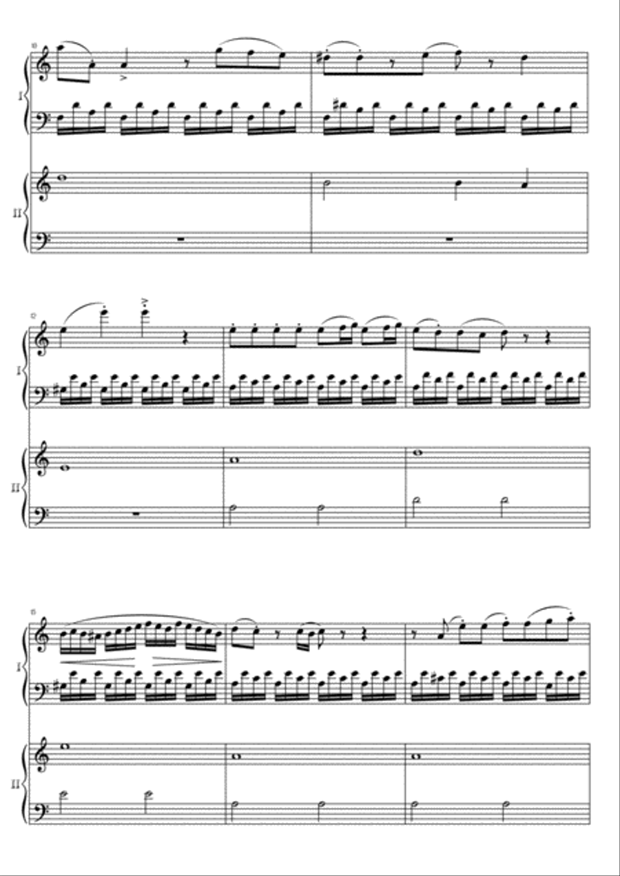 Sonatina caballeresca para dos pianos 2 Pianos, 4-Hands scores gallery preview page 5