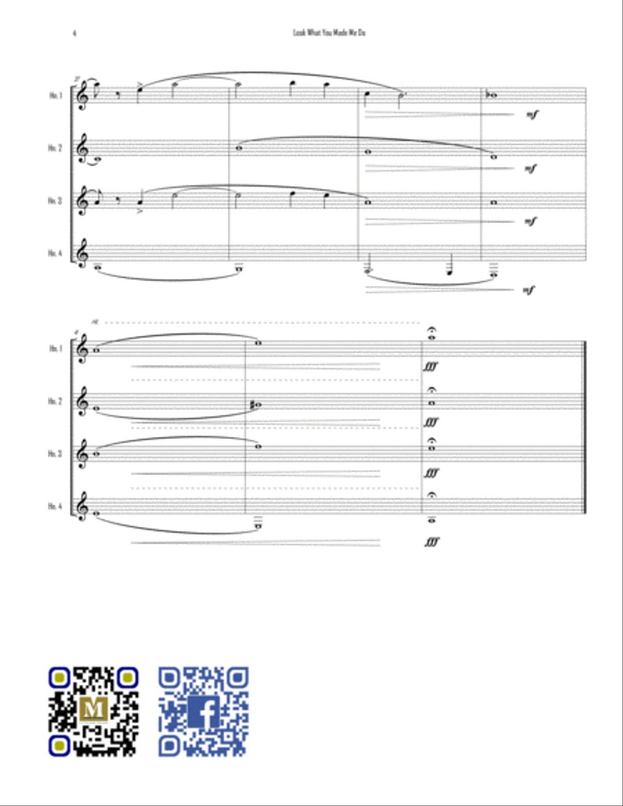 Look What You Made Me Do Horn Solo scores gallery preview page 4