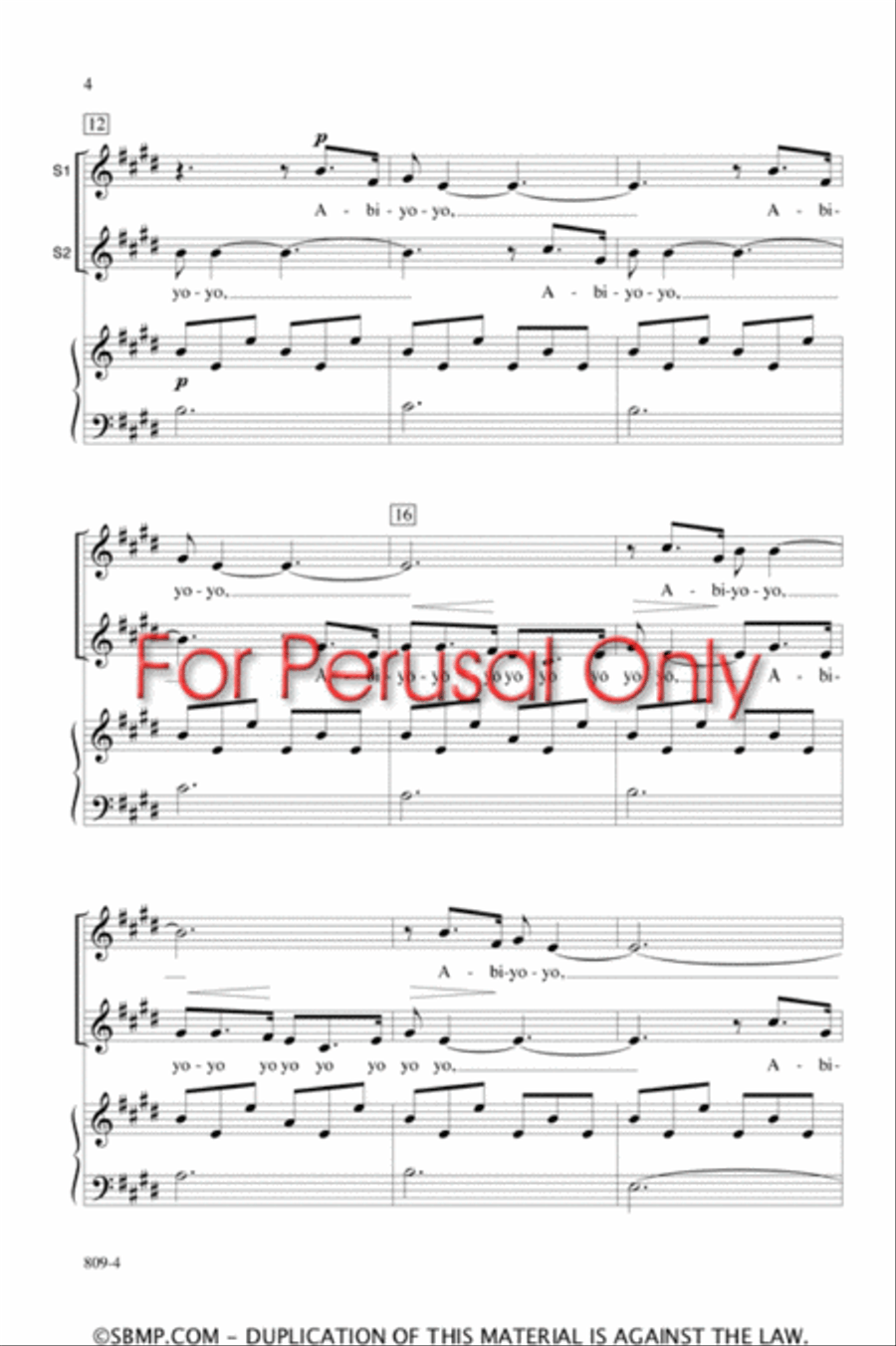 African Lullaby - SSA Octavo SSA scores gallery preview page 3