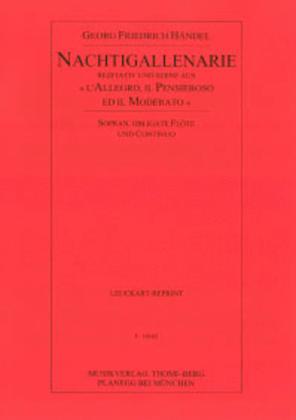 Nachtigallenarie - Rezitativ und Szene aus "l'Allegro, il Pensieroso ed il Moderato"