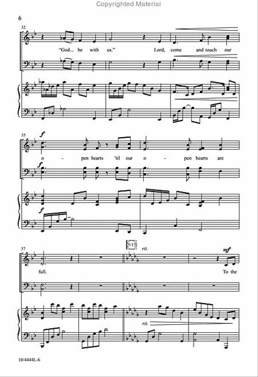With Open Hearts, We Are Waiting 4-Part scores gallery preview page 5