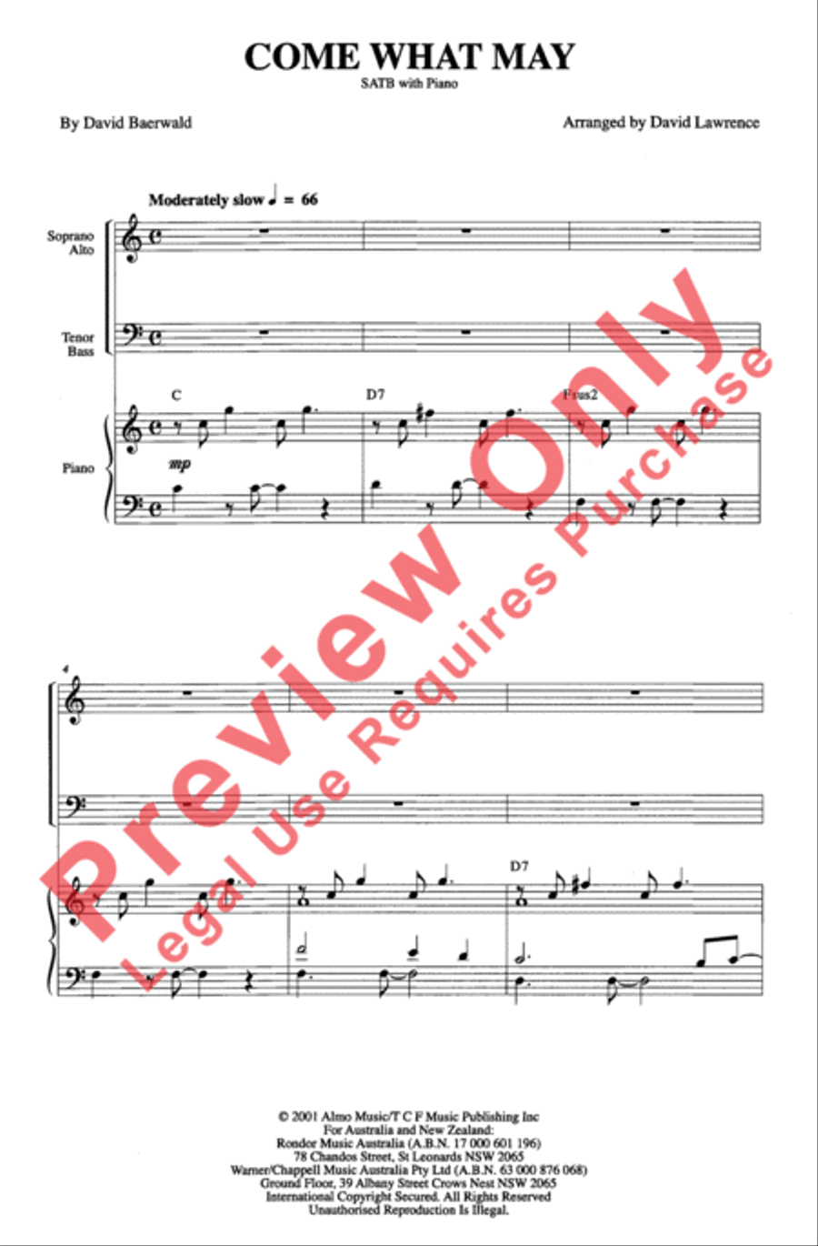 Come What May Come What May 4-Part scores gallery preview page 2