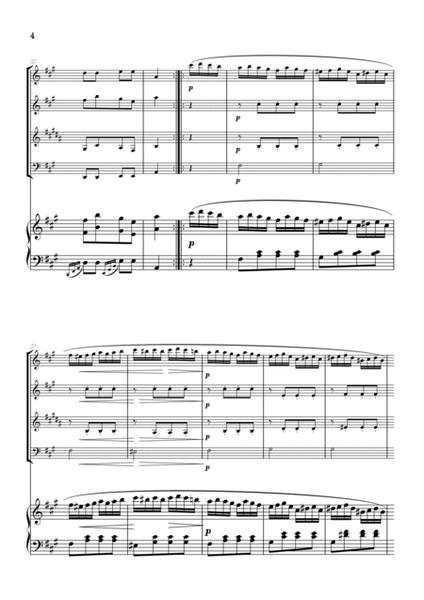 Rondo Alla Turca (Turkish March) | Woodwind Quartet sheet music with piano accompaniment image number null